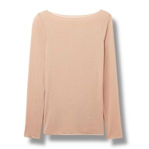 Intimissimi Boat Neck Modal Cashmere Ultralight Top- 044 Honey Soft Beige